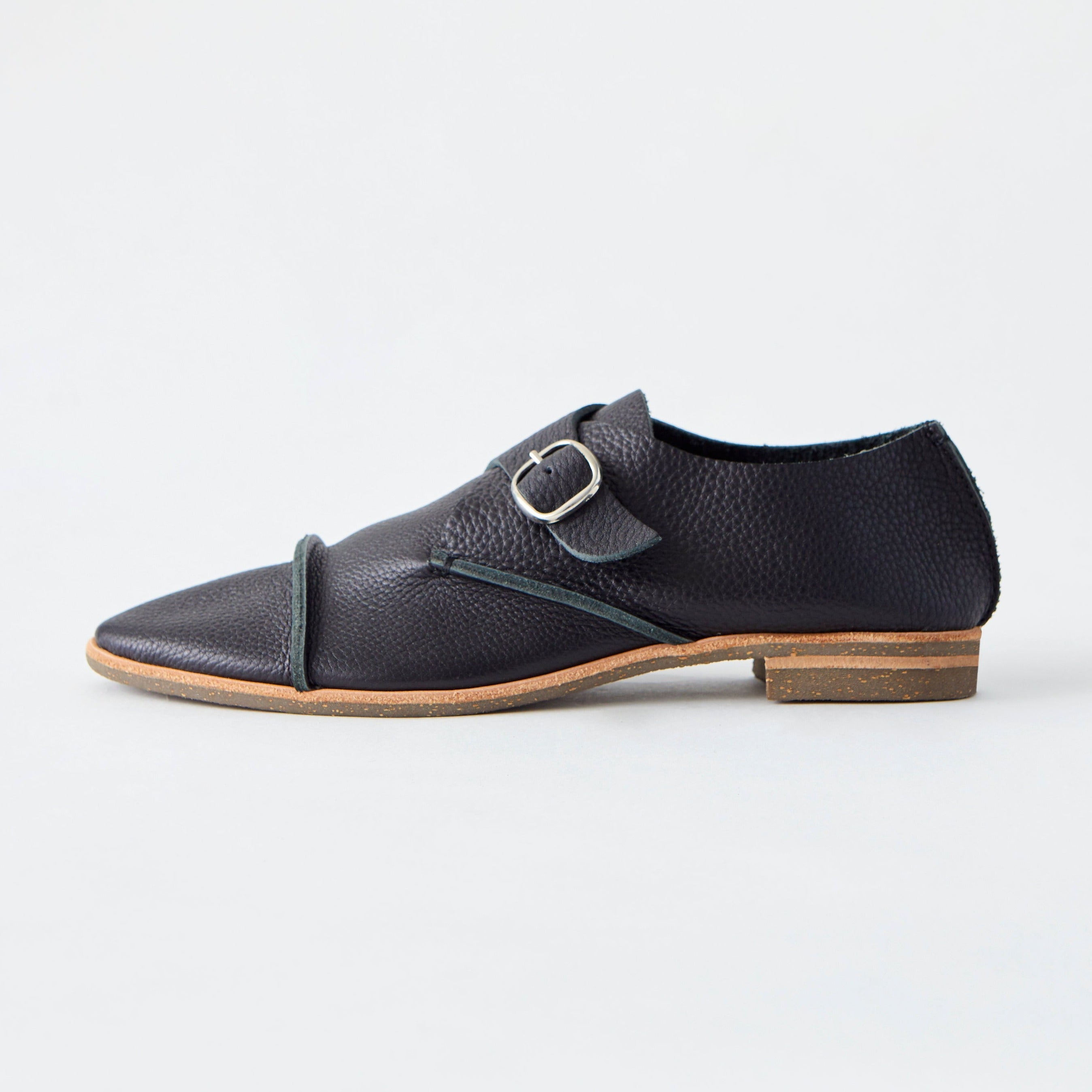 MONK SHOES ALL SHRINK BLACK