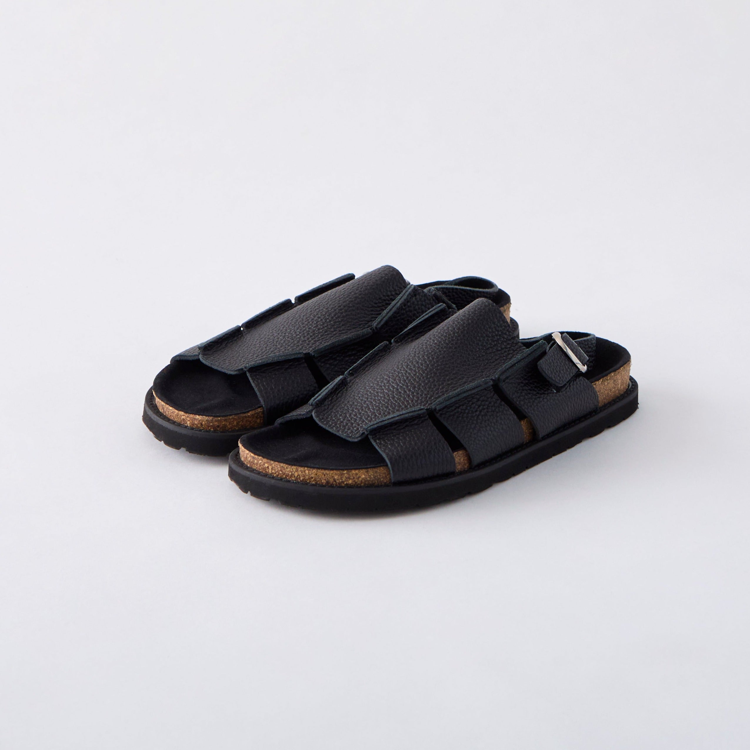 GREEK SANDALS ALL SHRINK BLACK