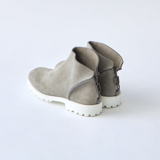 BACK ZIP BOOTS　ALL GRAY