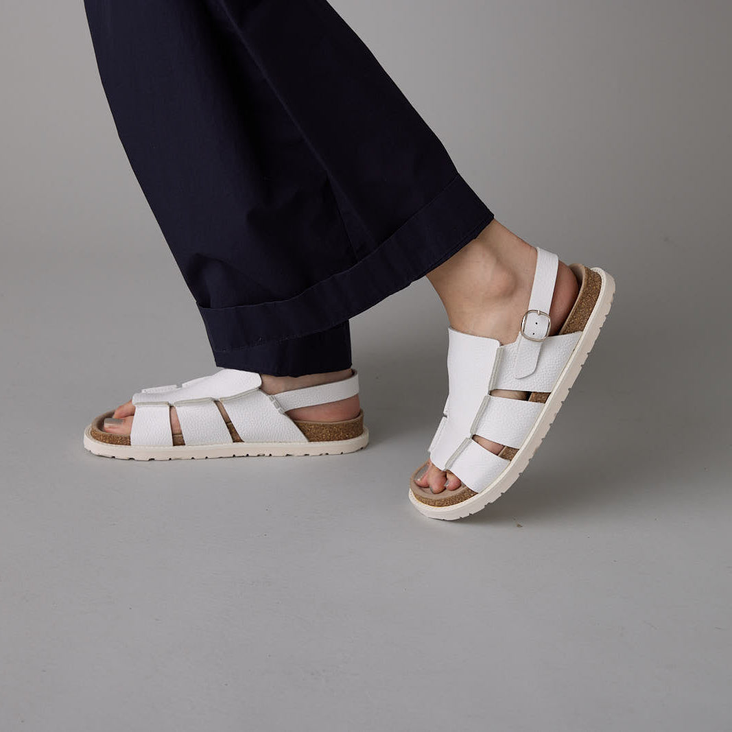 GREEK SANDALS ALL SHRINK WHITE