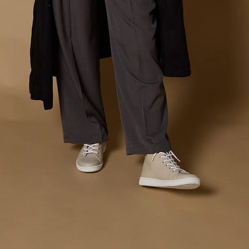 HIGH CUT SNEAKER ALL SMOOTH GREIGE