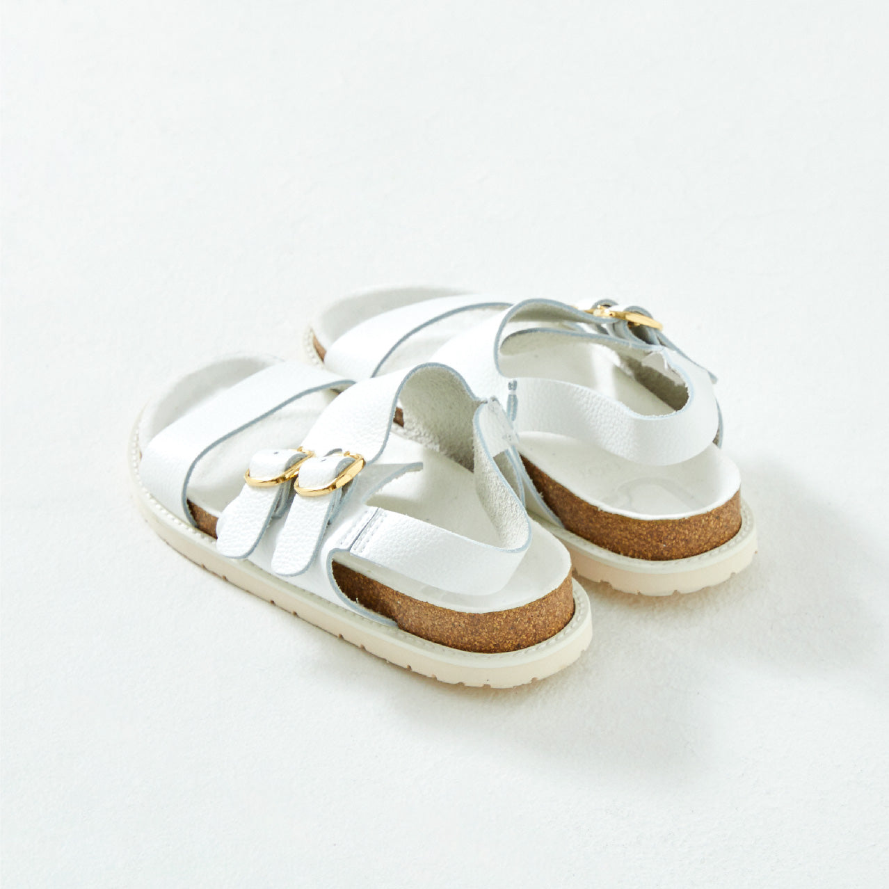 DOUBLE MONK SANDALS ALL SHRINK WHITE