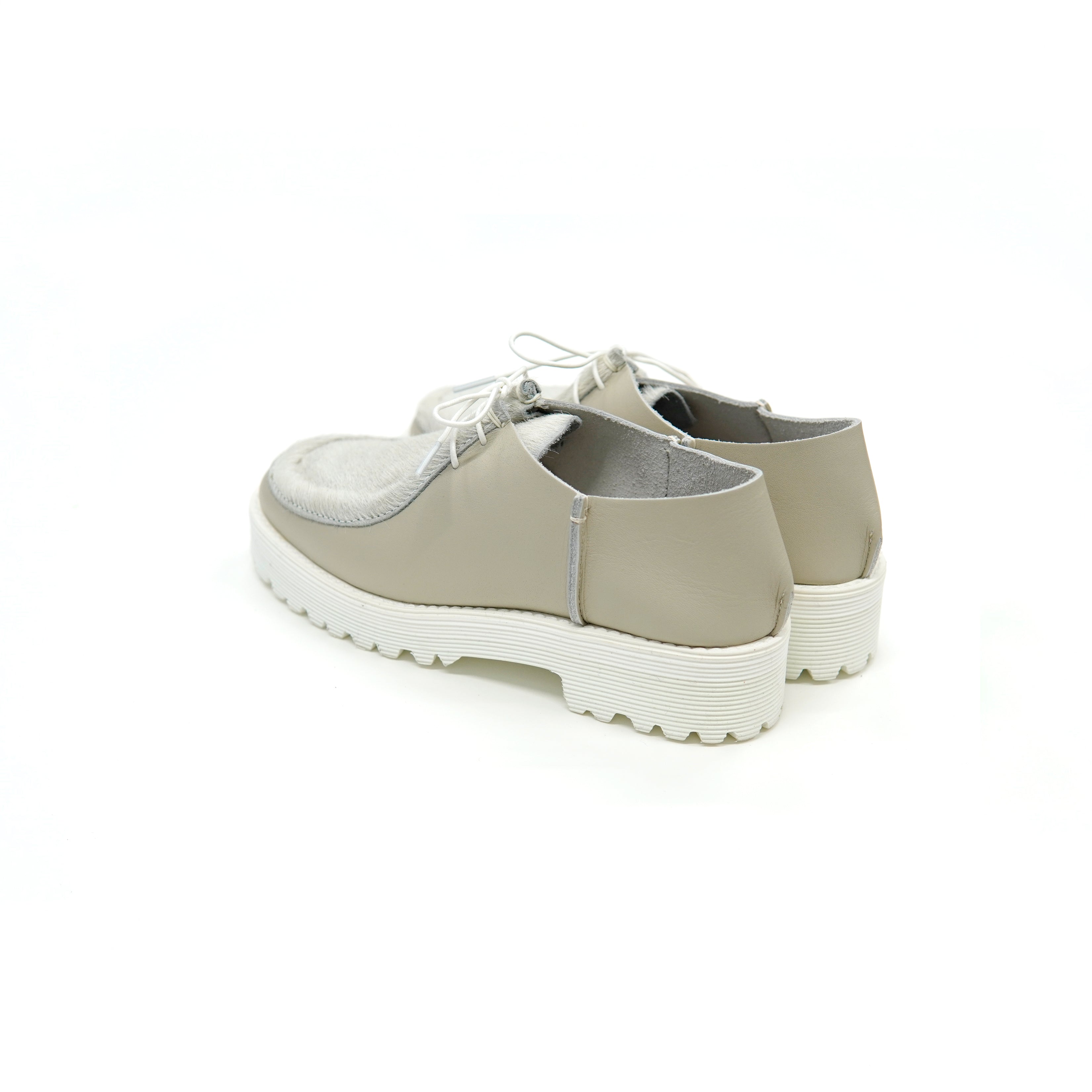 MOCASSIN SMOOTH GREIGE / COW HAIR WHITE /TDWH/TWH