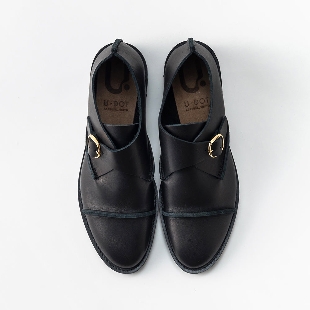 MONK SHOES　ALL SMOOTH BLACK