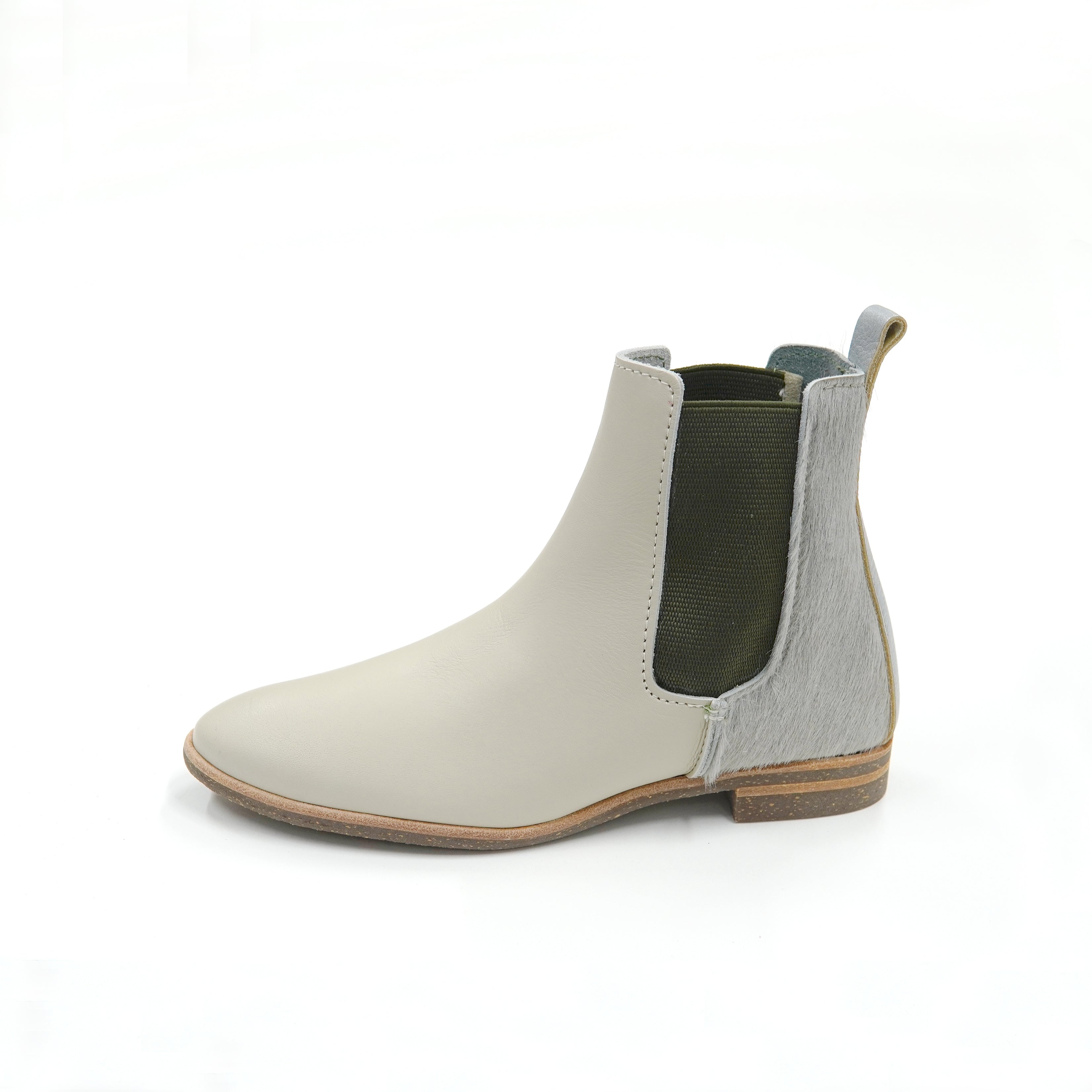 CHELSEA BOOTS GREIGE/ COW HAIR GRAY/SILVER/CS
