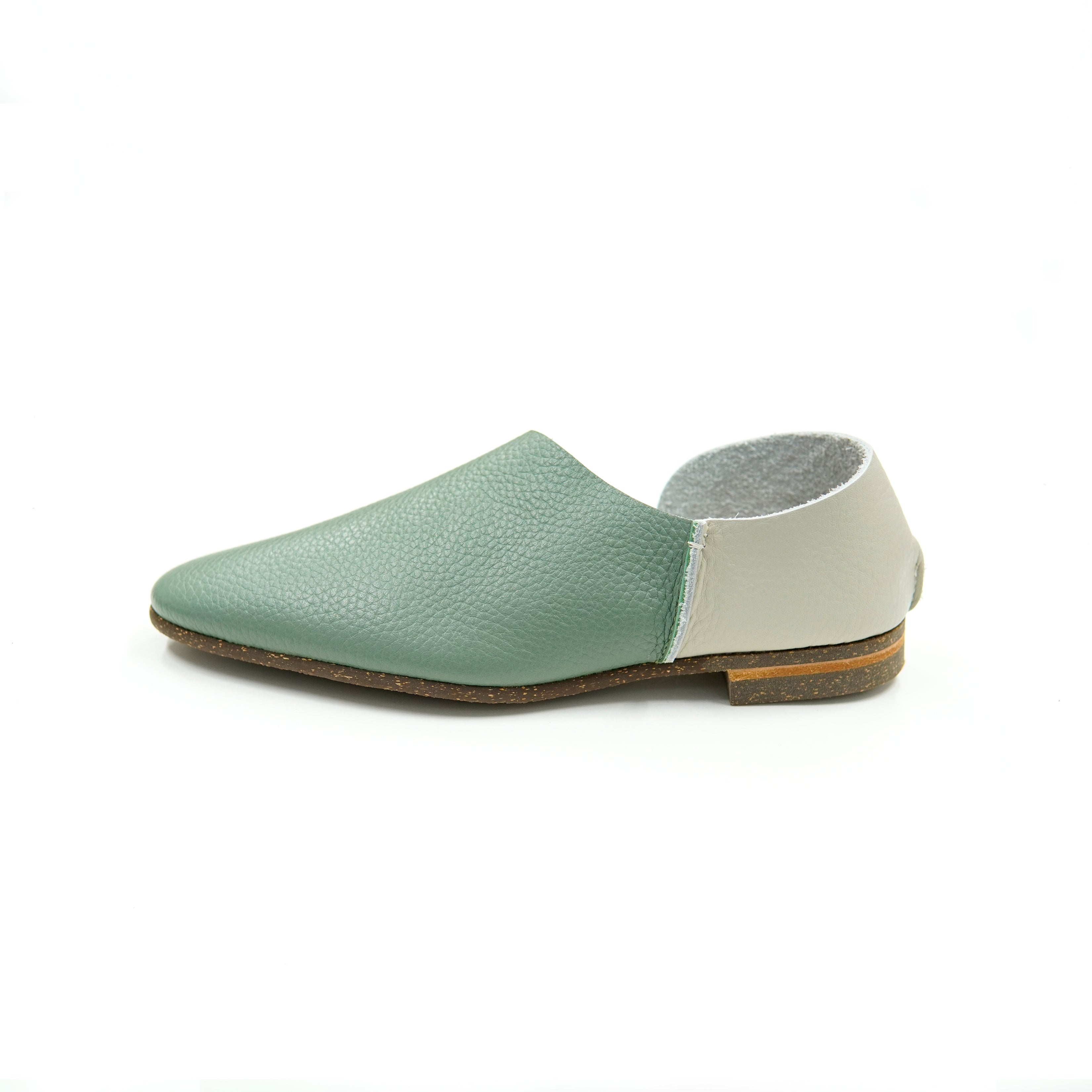 2-PIECES SLIP-ON SHRINK SAGE GREEN / IVORY/CS
