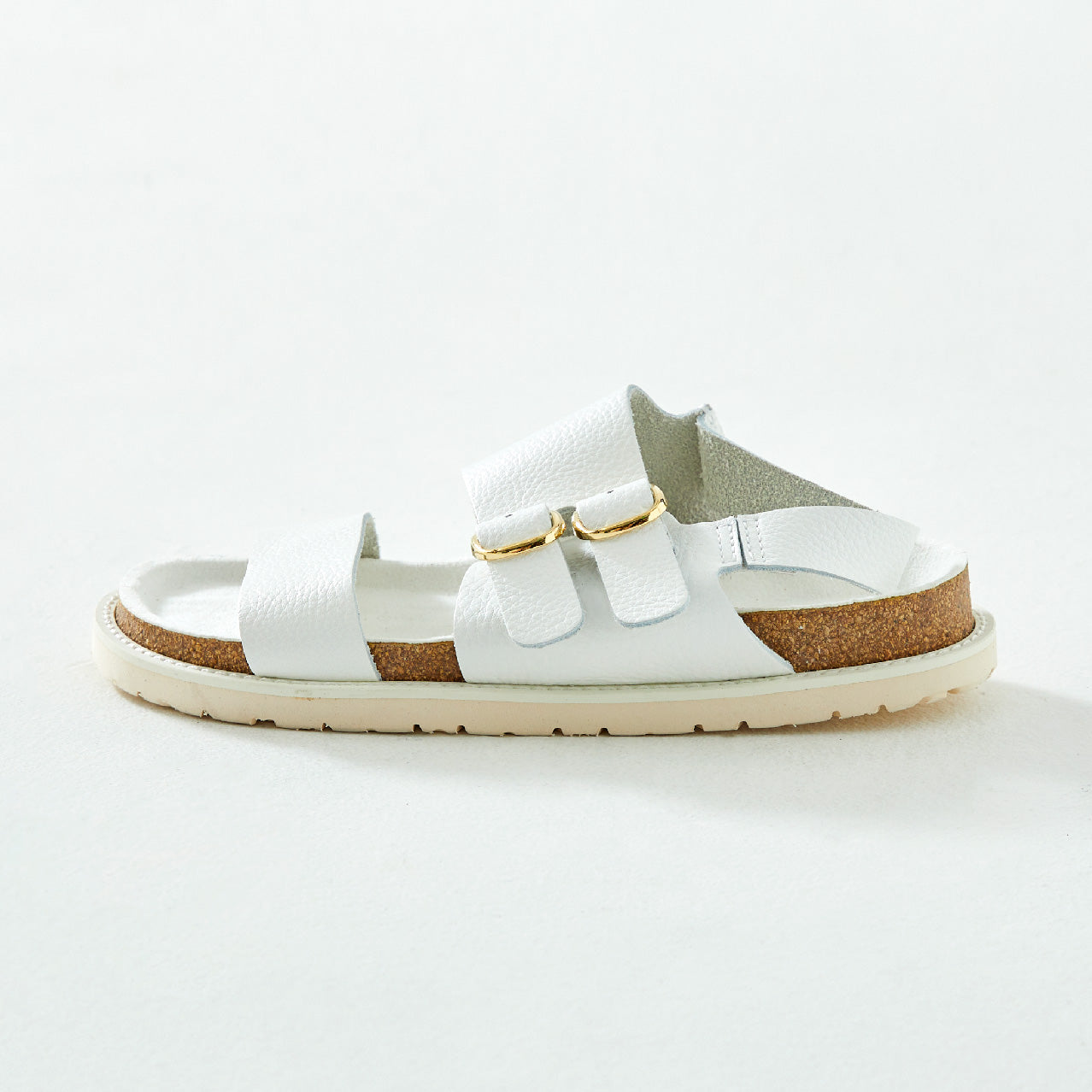 DOUBLE MONK SANDALS ALL SHRINK WHITE