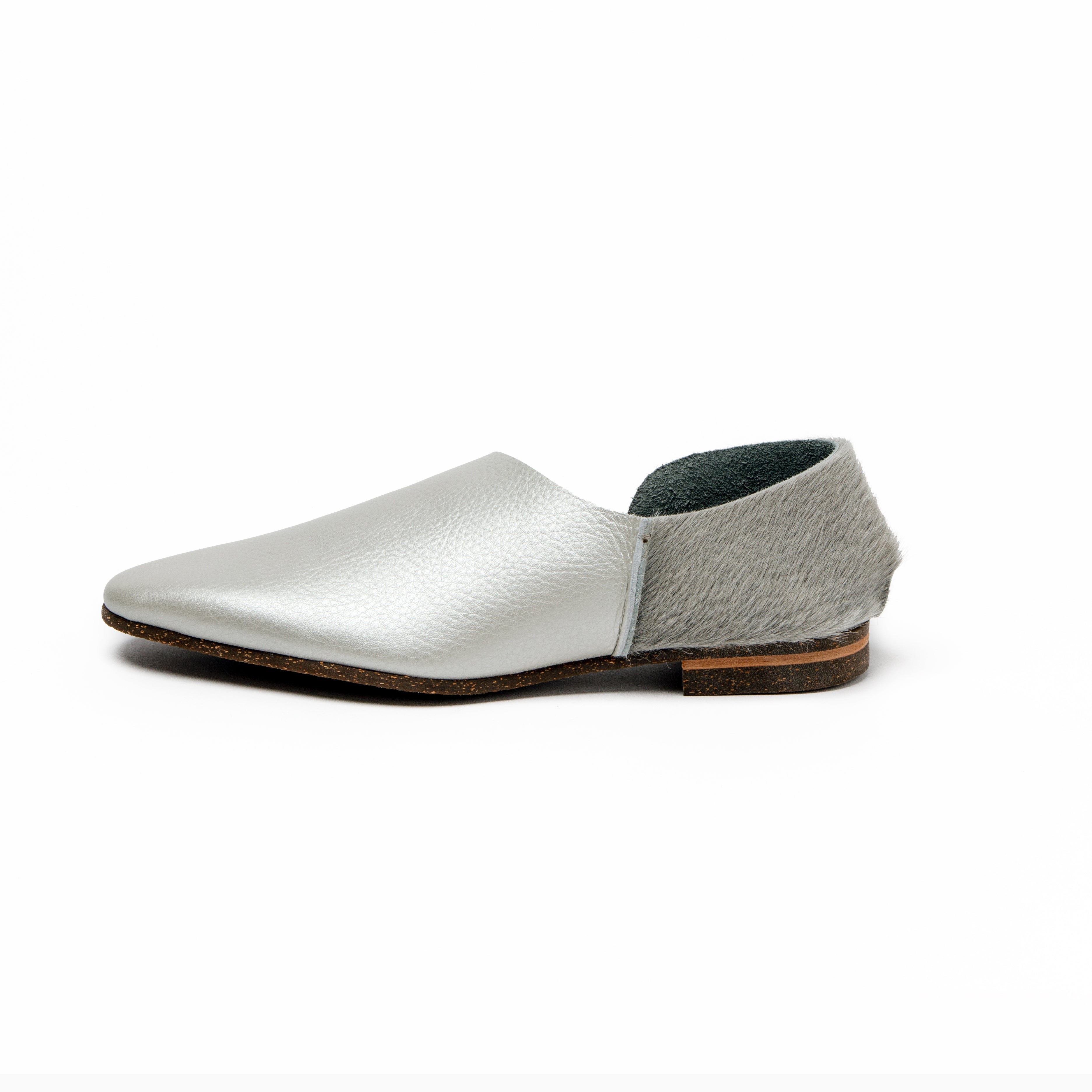 2-PIECES SLIP-ON SHRINK LIGHT SILVER / COW GRAY