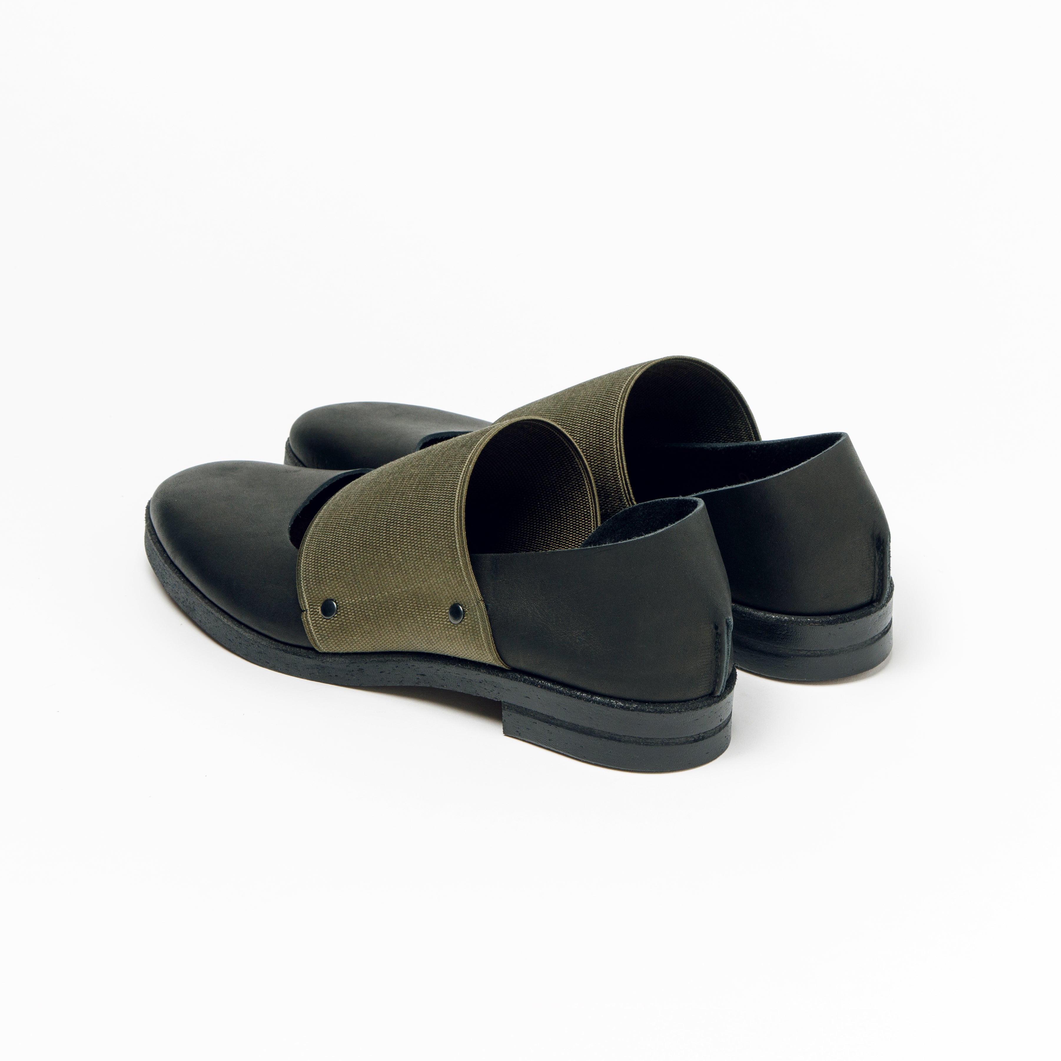 GOM BAND FLAT SMOOTH BLACK GOM KHAKI CORKE DOUBLE