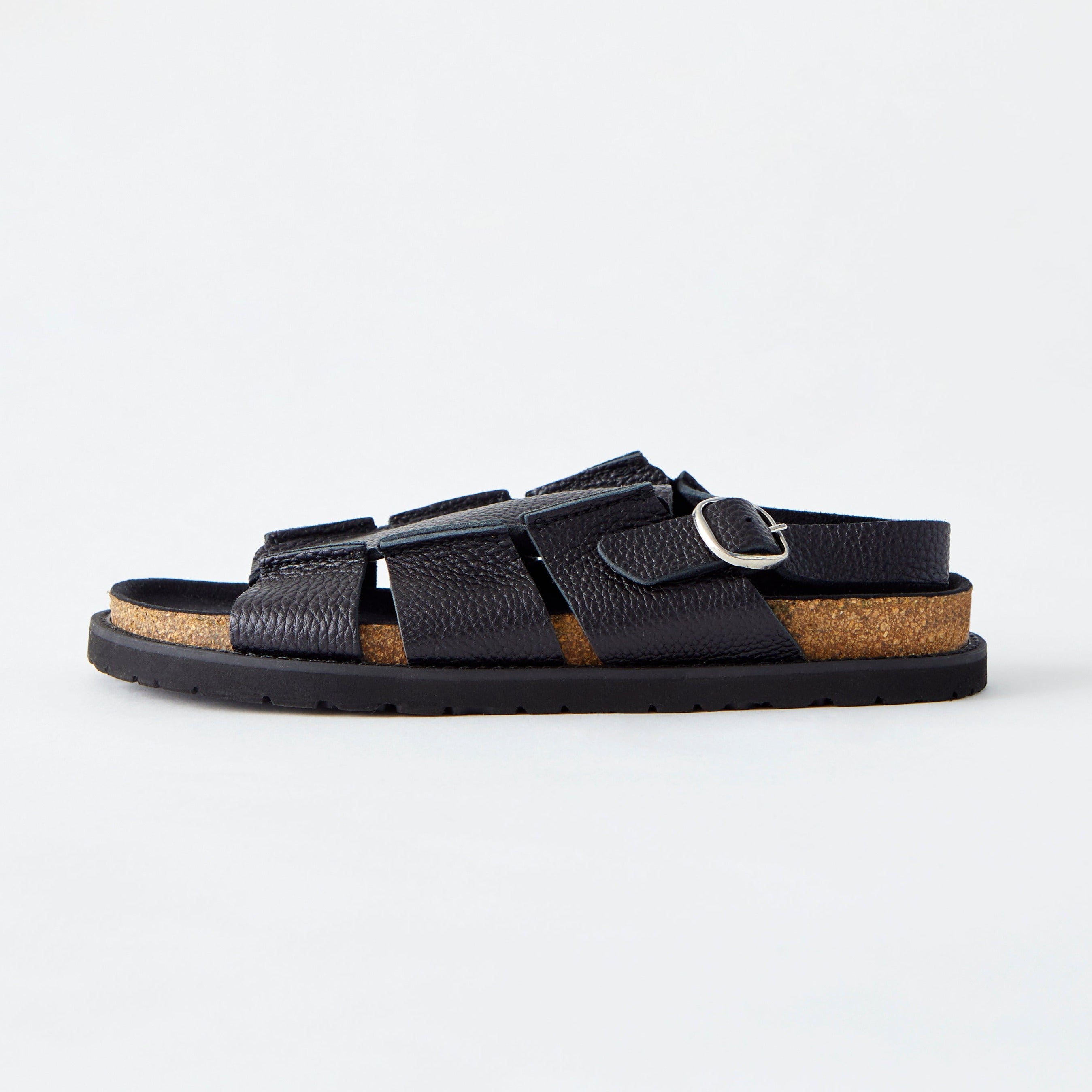 GREEK SANDALS　ALL SHRINK BLACK