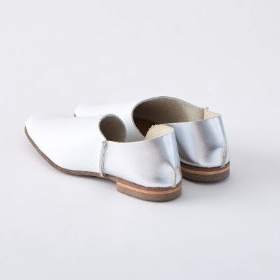 2-PIECES SLIP-ON SHRINK WHITE/ SILVER