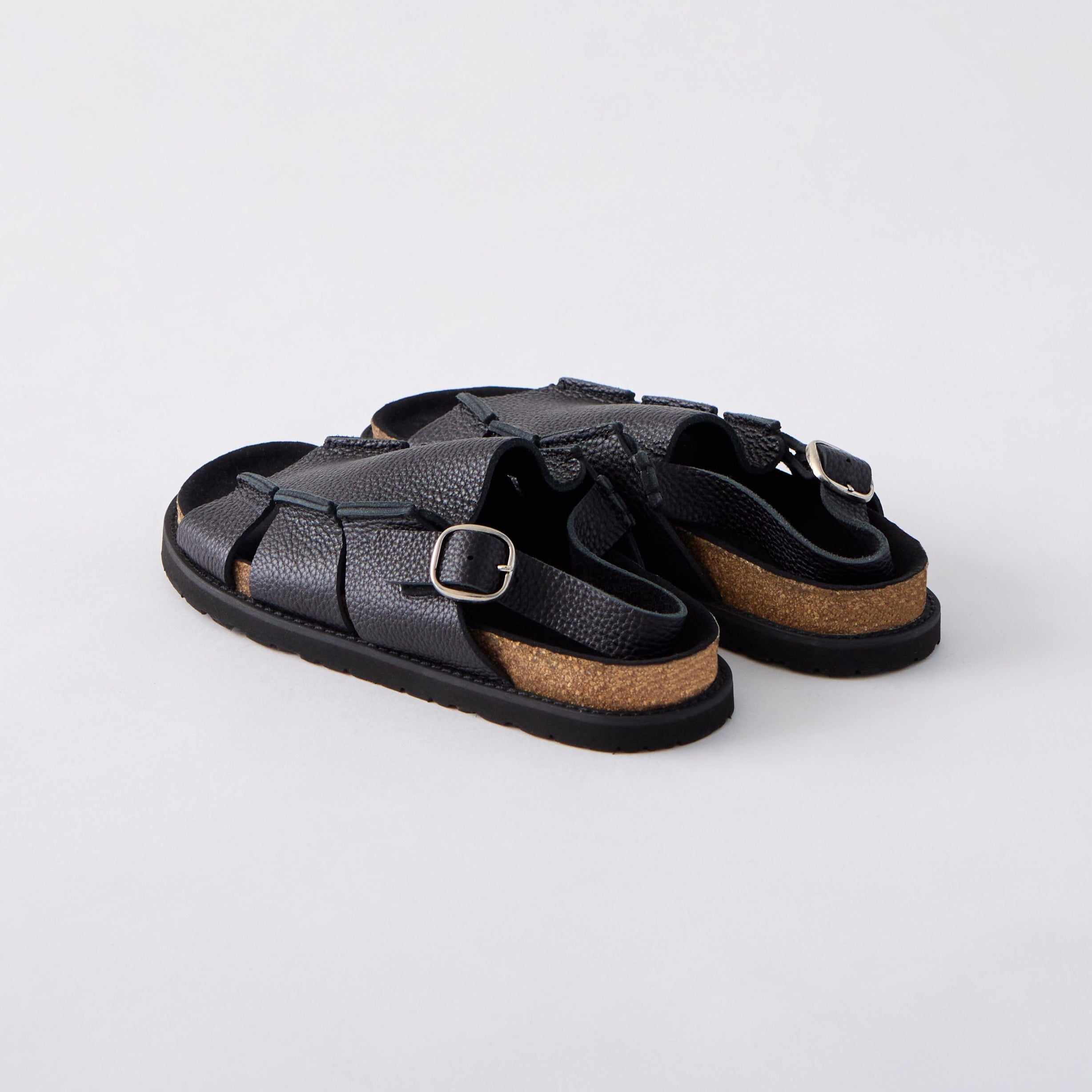 GREEK SANDALS　ALL SHRINK BLACK