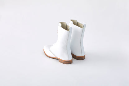FRONT ZIP BOOTS　ALL SHRINK WHITE