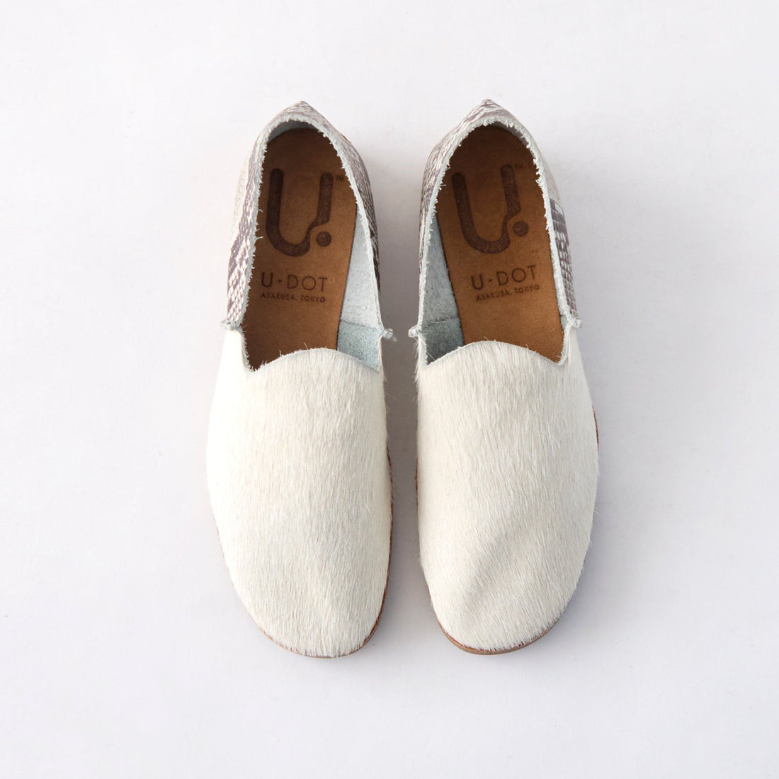 SLIP-ON　COW HAIR WHITE / PRINTED PYTHON