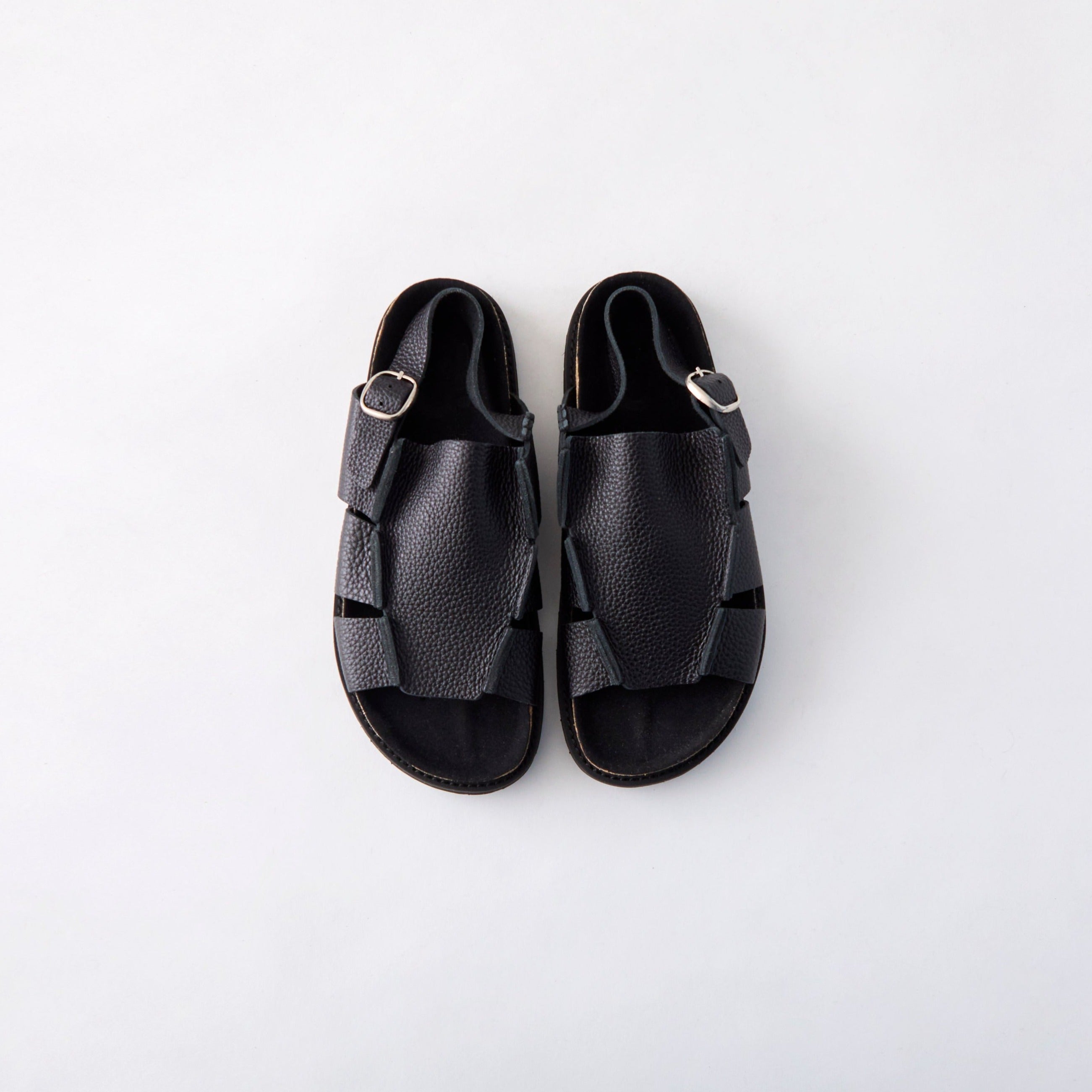 GREEK SANDALS　ALL SHRINK BLACK