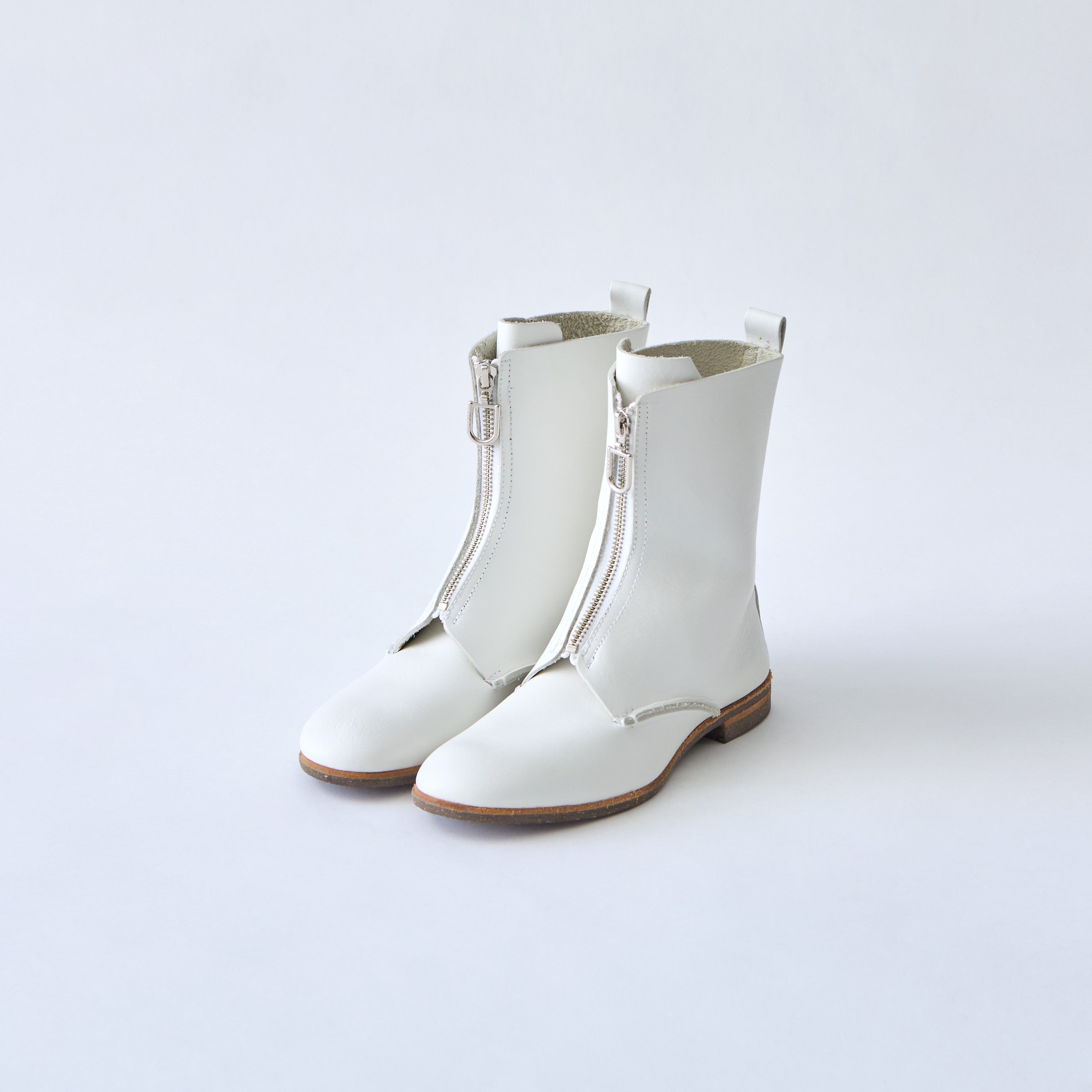 FRONT ZIP BOOTS　ALL SMOOTH WHITE