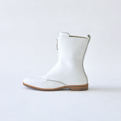 FRONT ZIP BOOTS　ALL SHRINK WHITE