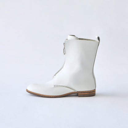 FRONT ZIP BOOTS　ALL SMOOTH WHITE