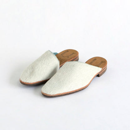 ASYMMETRICAL MULE　ALL COW WHITE