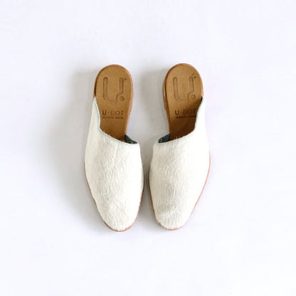 ASYMMETRICAL MULE　ALL COW WHITE