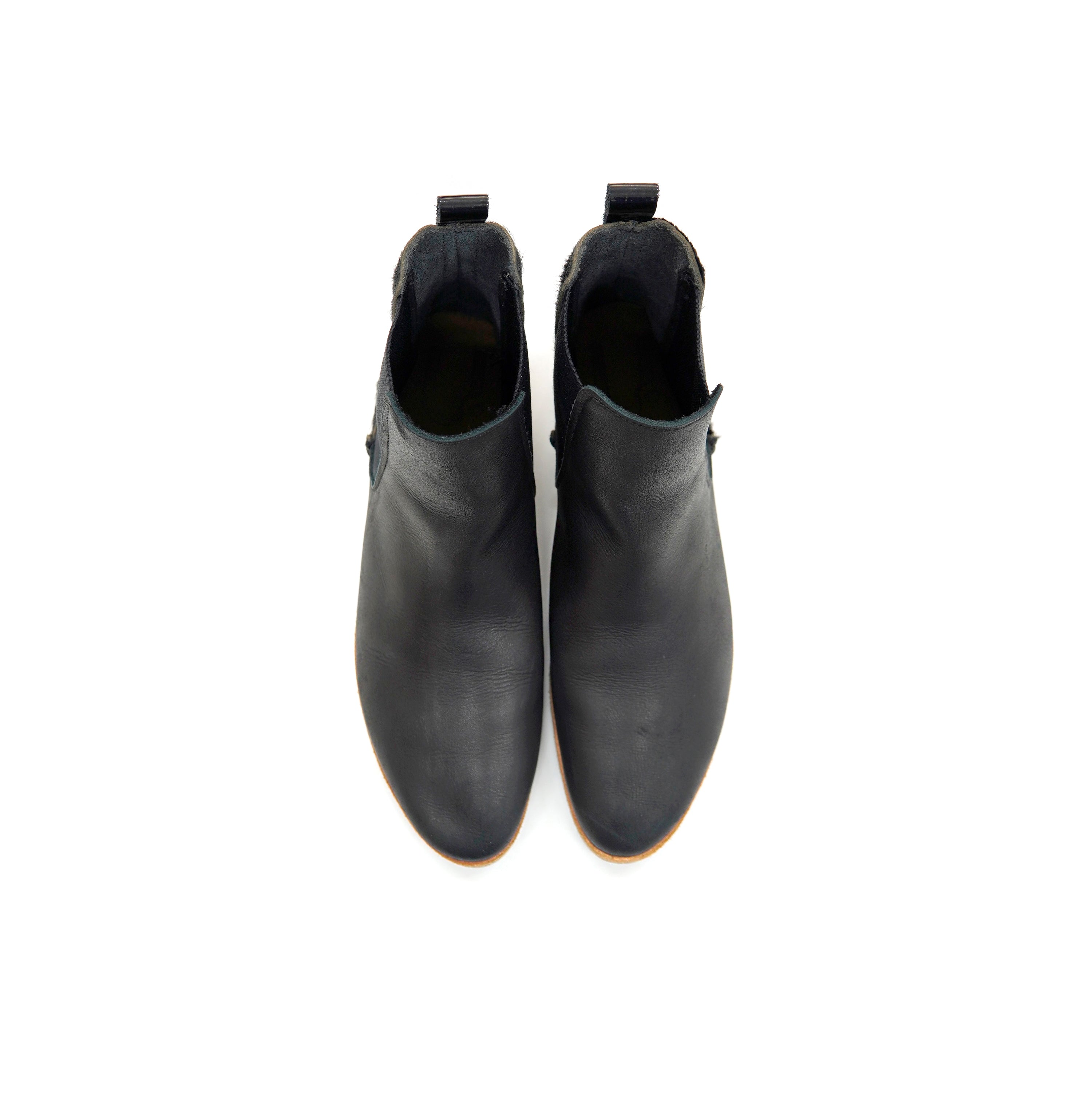 CHELSEABOOTS　SMOOTH BLACK / COWHAIR BLACK/PATENT BLACK