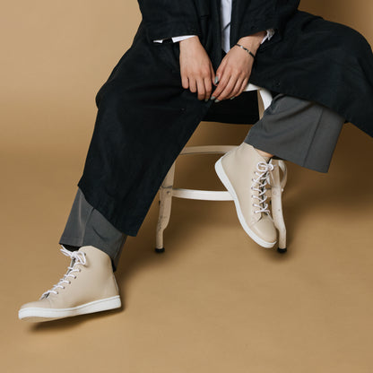 HIGH CUT SNEAKER　ALL SMOOTH GREIGE