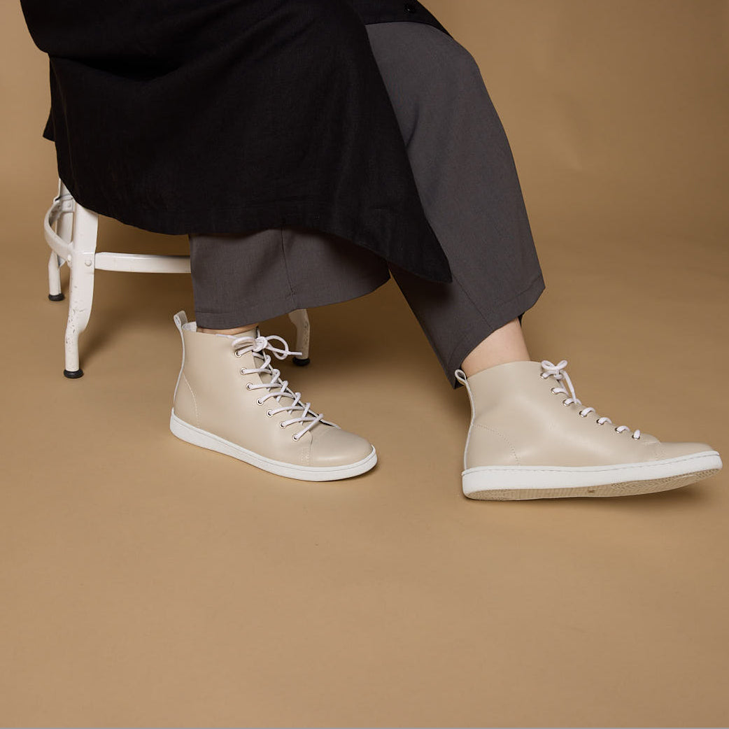 HIGH CUT SNEAKER　ALL SMOOTH GREIGE