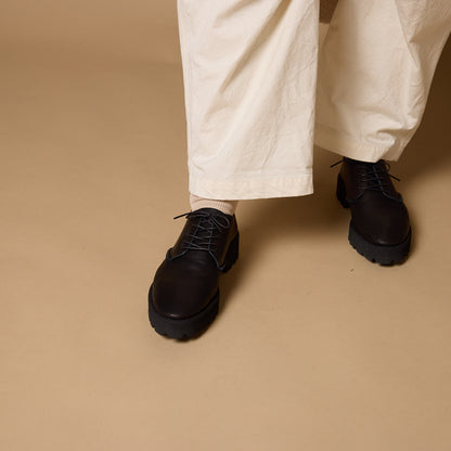 POINTED SHOES/SMOOTH BLACK/TANK DOUBLE/WITHOUT KILT