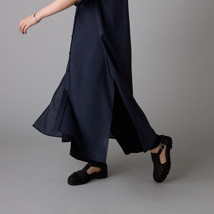 STRAP SANDALS　ALL SMOOTH BLACK