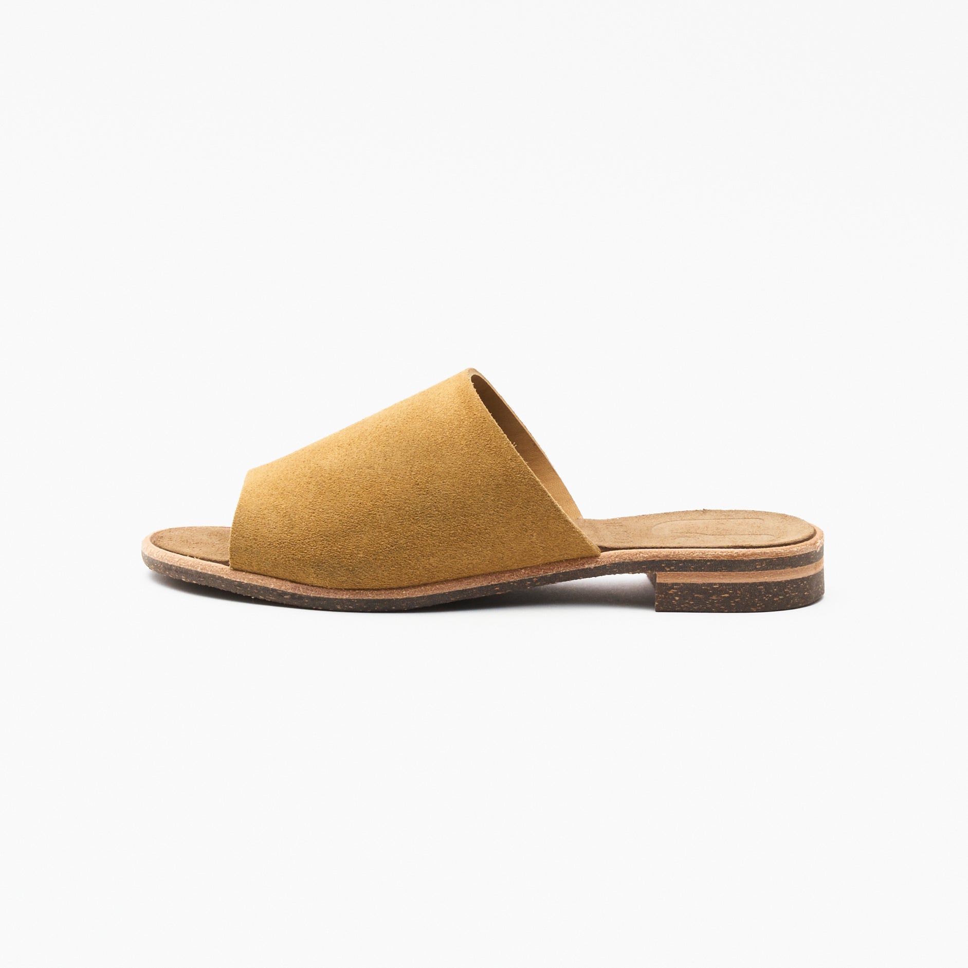 SLIDE SANDALS  SUEDE BROWN SUGAR