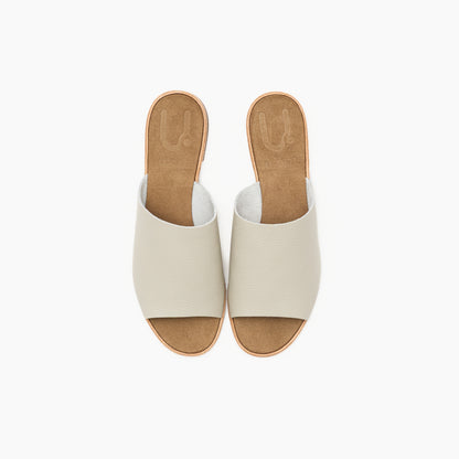 SLIDE SANDALS  SHRINK IVORY