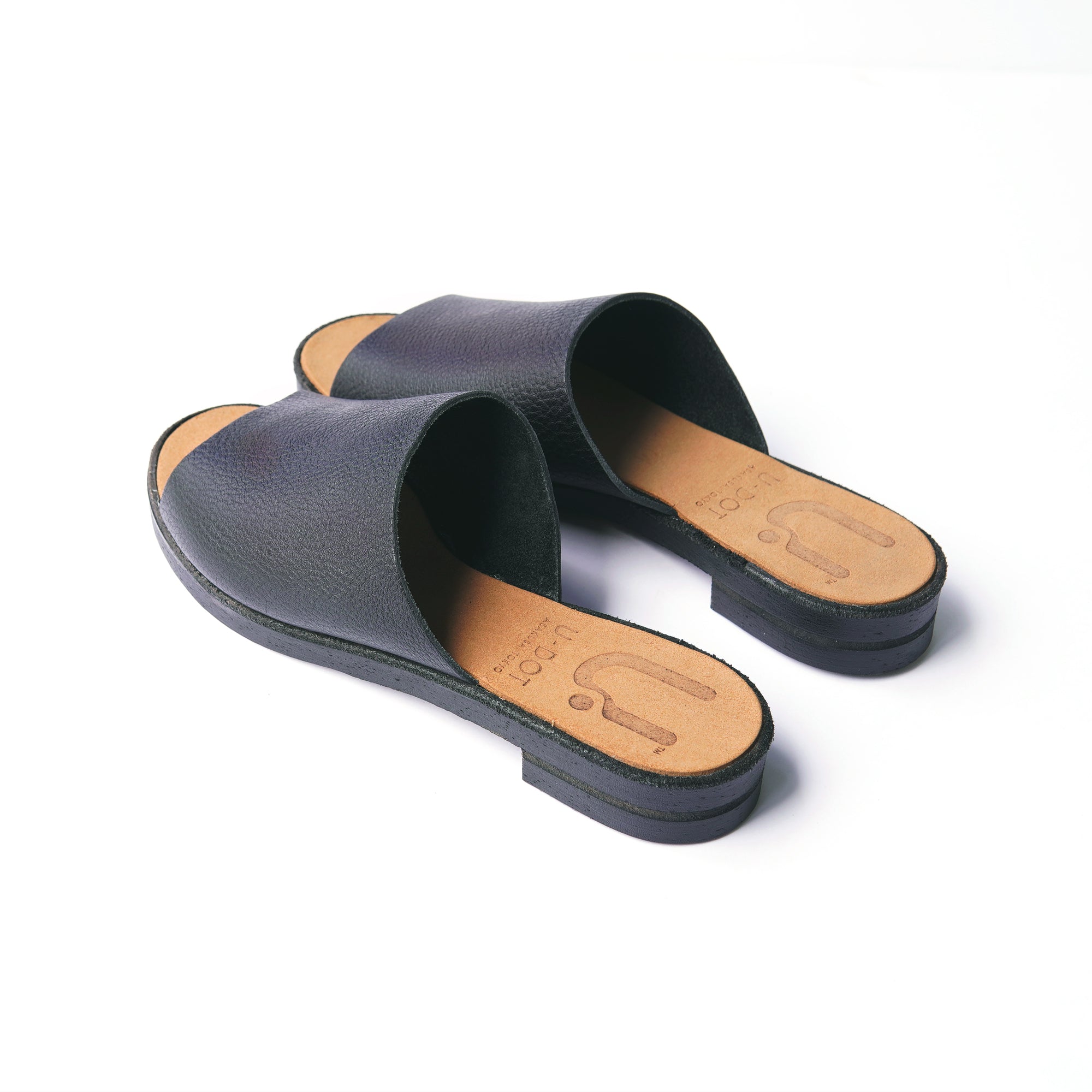 SLIDE SANDALS  SHRINK BLACK CORK DOUBLE BLACK