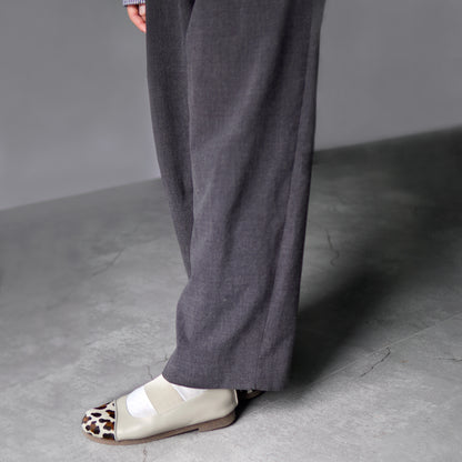 GOM FLAT　WHITE LEOPARD  SMOOTH GREIGE  CORK DOUBLE