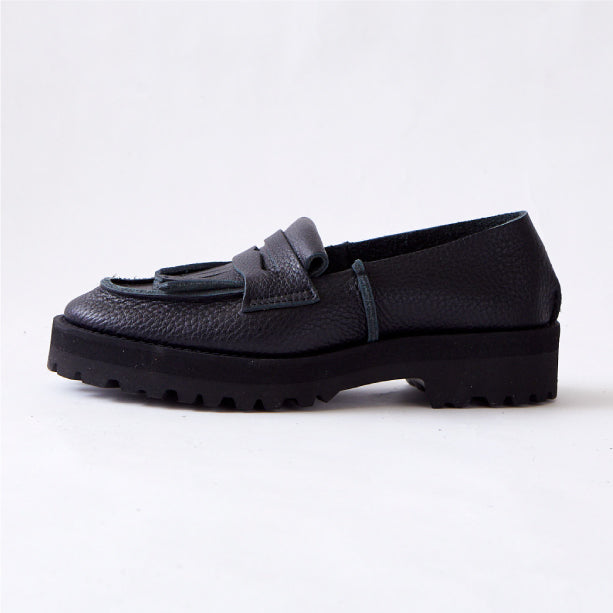 FRINGE LOAFER　ALL BLACK (TANK DOUBLE)