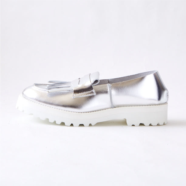 FRINGE LOAFER　ALL METALLIC SILVER (TANK DOUBLE)