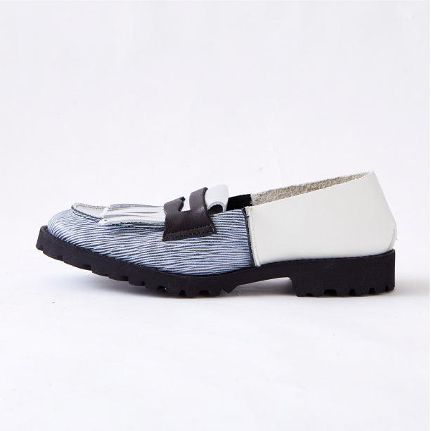 FRINGE LOAFER WAVE BLACK / SILVER / WHITE / BLACK