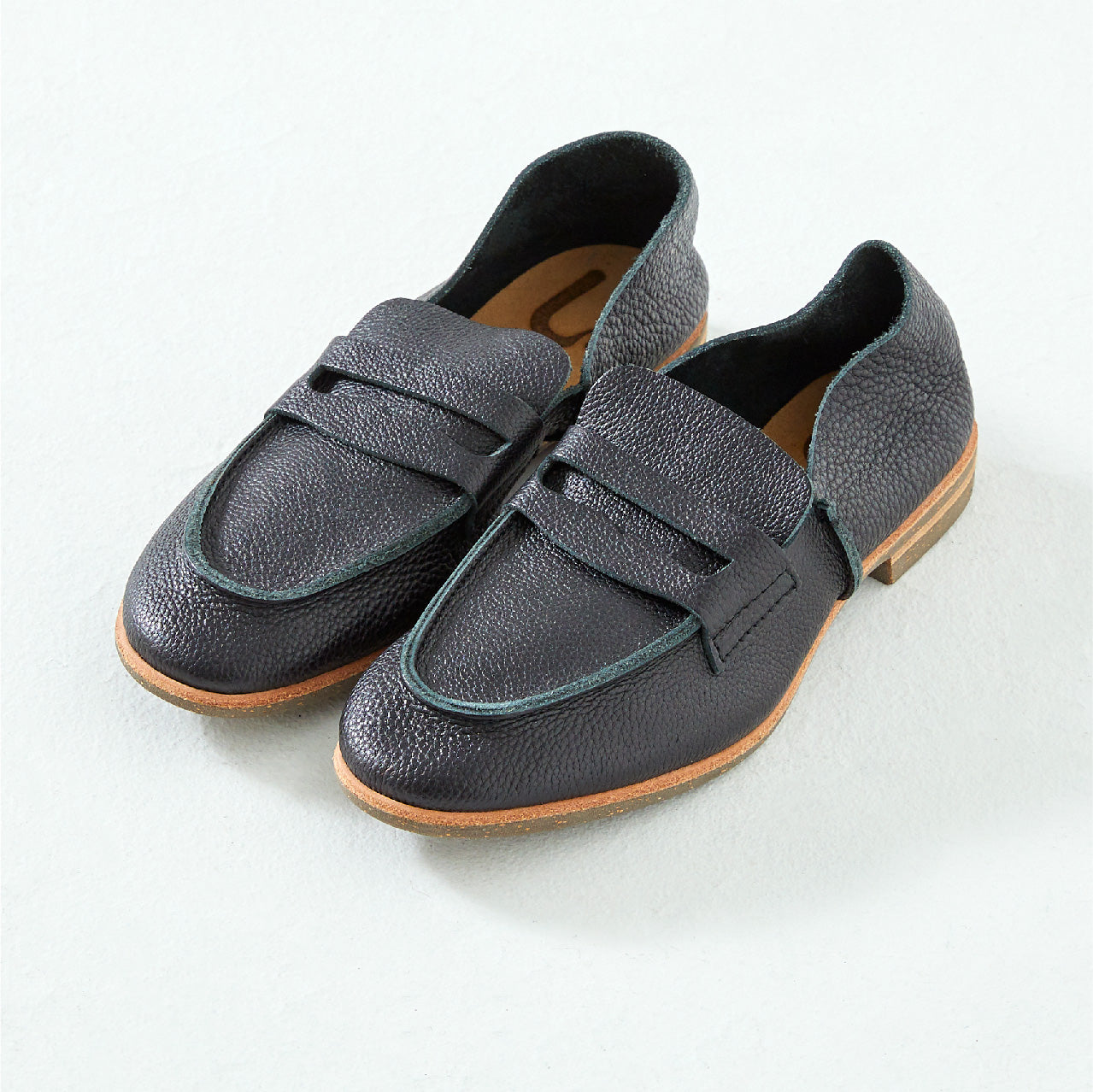 U-DOT、ユードット、LOAFER、ローファー、ブラックシューズ