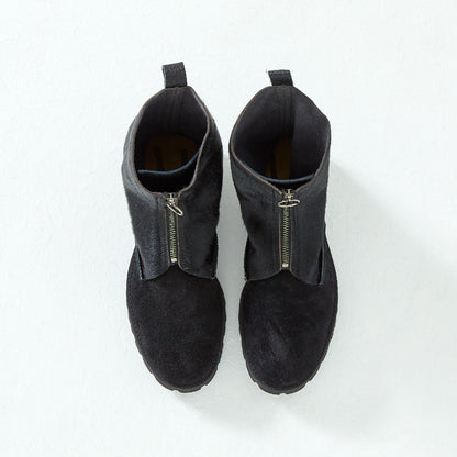FRONT ZIP BOOTS　COW HAIR BLACK / BLACK