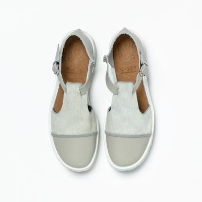 STRAP SANDALS　GREIGE/COW WHITE