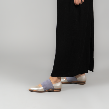 GOM BAND FLAT SHRINK L.SILVER  GOM GRAY  CORKE DOUBLE