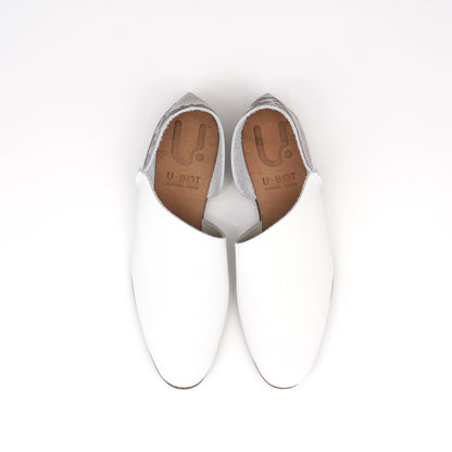 2-PIECES SLIP-ON  SHRINK WHITE PRINTED PYTHON