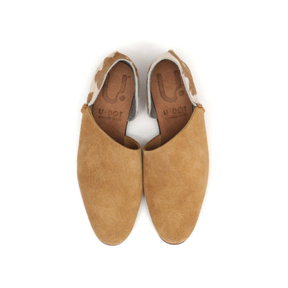 2-PIECES SLIP-ON  SUEDE BROWN SUGAR / COW BROWN