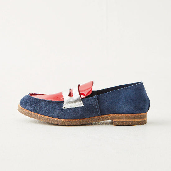 LOAFER NAVY / ROUGE / SILVER