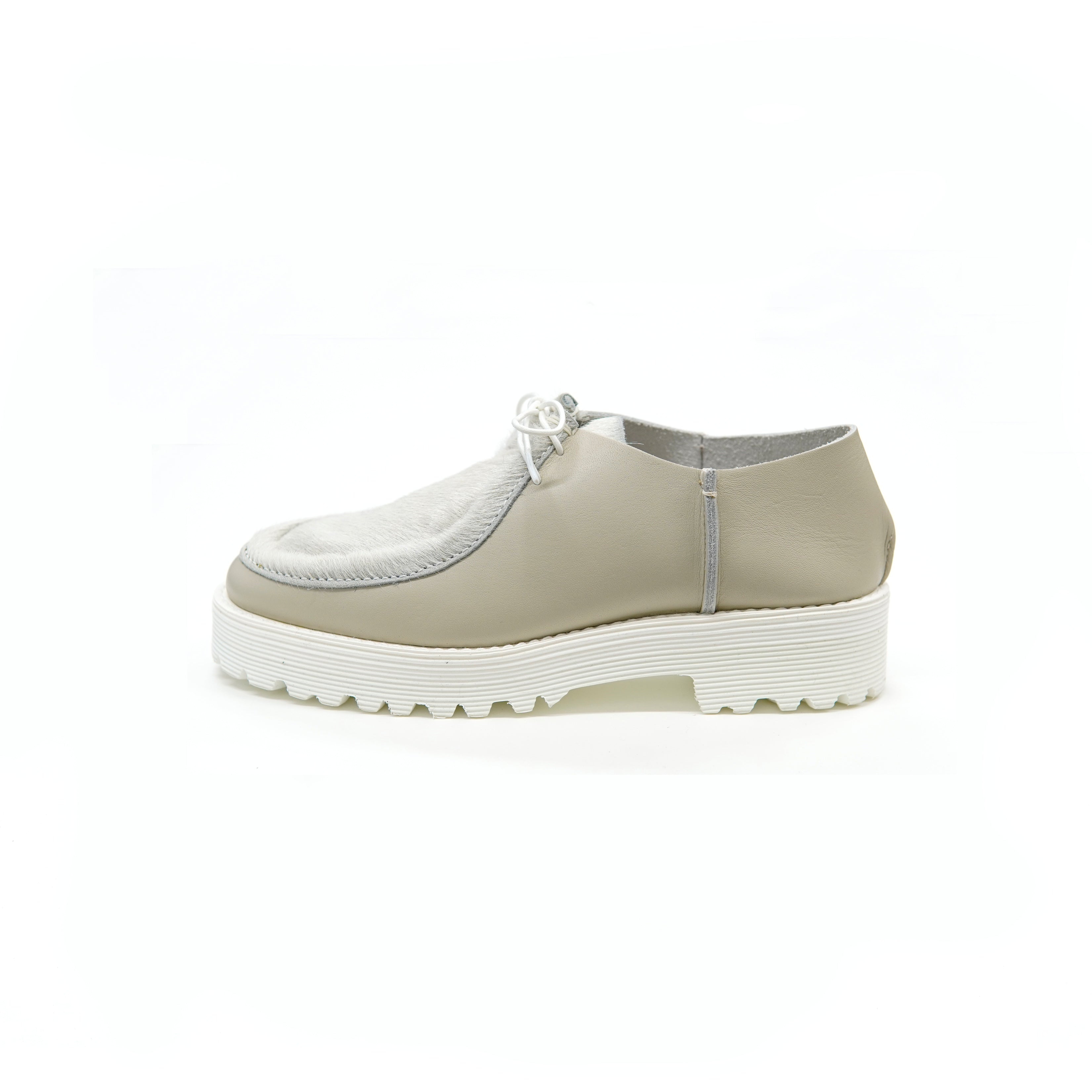 MOCASSIN　 SMOOTH GREIGE / COW HAIR WHITE /TDWH