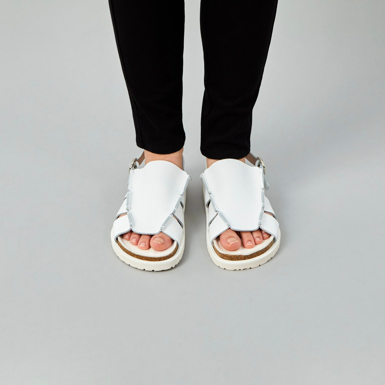 U-DOT、ユードット、GREEK SANDALS、グリークサンダル、ホワイトシューズ