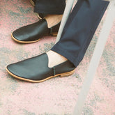 U-DOT、ユードット、SLIP-ON、スリッポン、ブラックシューズ