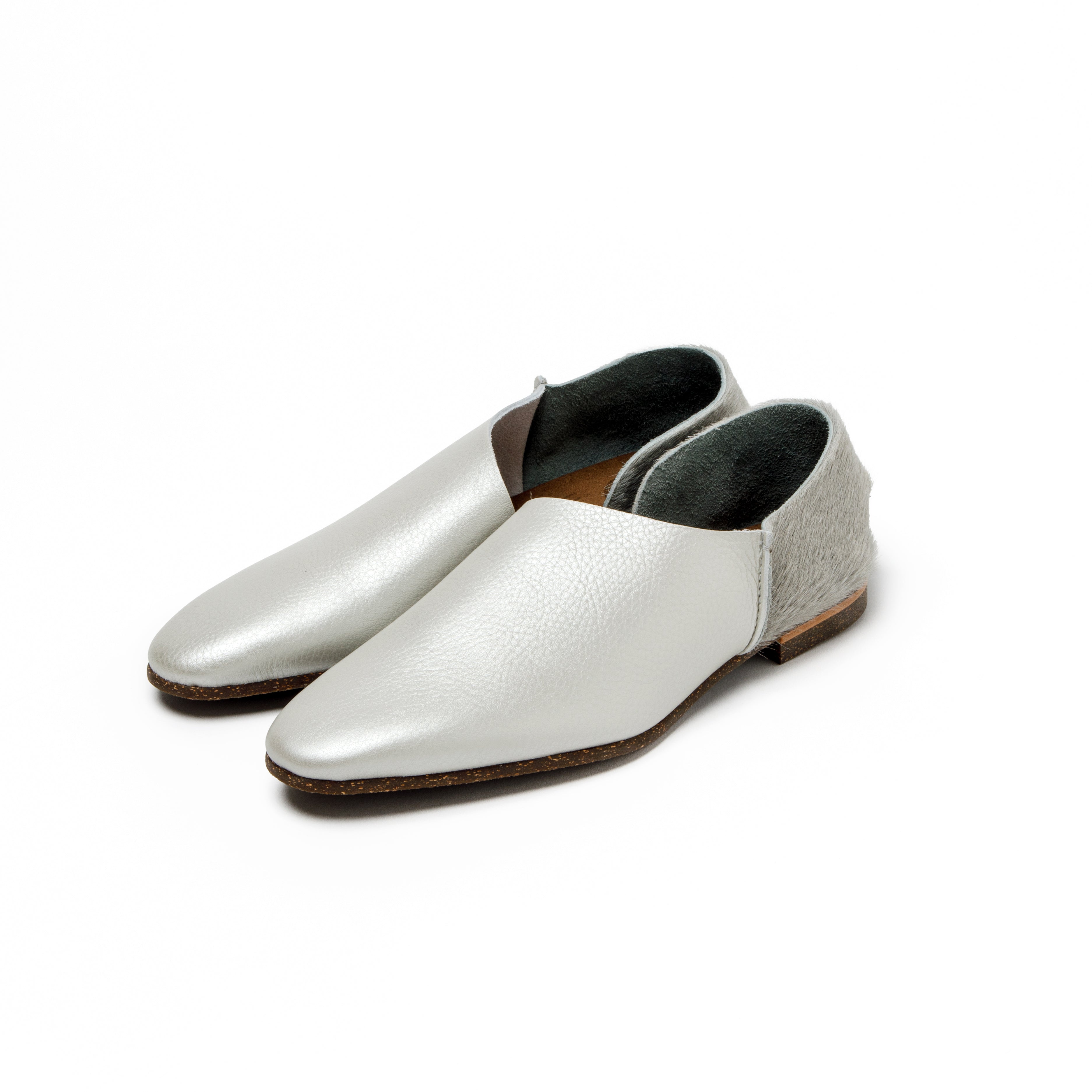 2-PIECES SLIP-ON  SHRINK LIGHT SILVER / COW GRAY