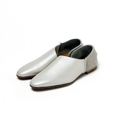 2-PIECES SLIP-ON  SHRINK LIGHT SILVER / COW GRAY