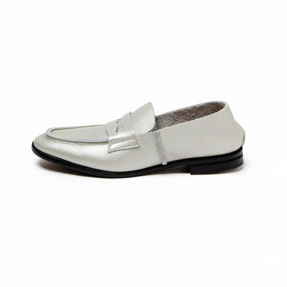 LOAFER　ALL SHRINK SILVER CORK SOLE SINGLE BLACK