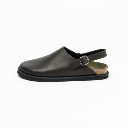 OBLIQUE SANDALS  ALL SMOOTH BLACK